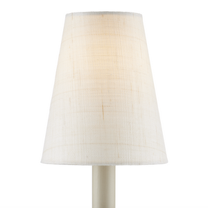 Ivory Handcrafted Grasscloth Tapered Chandelier Shade – Artisanal Elegance for Modern Spaces
