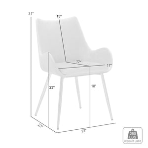 English Elm Avery Upholstered Dining Chairs with Gold Metal Legs Spill Resistant Fabric Set of 2 B2736S00023