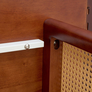 English Elm Table & Chair Set: Elegant Walnut Solid Wood Dining Table With 6 Ergonomic Brown Techno-Fabric Chairs W1151S04066-GIGA