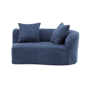 English Elm Christopher Knight Home® - 126" Curved Sectional Sofa – Luxurious Navy Boucle, Modular Design, Plush Foam For Ultimate Comfort N771P247830U_N771P247831U