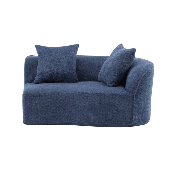 English Elm Christopher Knight Home® - 126" Curved Sectional Sofa – Luxurious Navy Boucle, Modular Design, Plush Foam For Ultimate Comfort N771P247830U_N771P247831U
