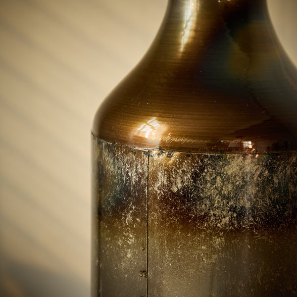 English Elm Floor Metal Vase Set - Modern Droplet-Shaped Decor With Gold Accents | 3-Piece Stylish Home Art W2796P290476