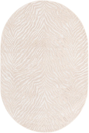 Unique Loom Finsbury Meghan Machine Made Animal Print Rug Ivory Beige,  5' 3" x 8' 0"