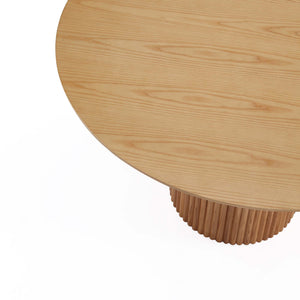 English Elm Hathaway 47" Round Dining Table - Elegant Natural Solid Wood For Cozy Spaces & Modern Aesthetic B365S00095