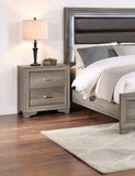 Contemporary Wooden Nightstand with 2 Drawers - Modern Bedroom Furniture