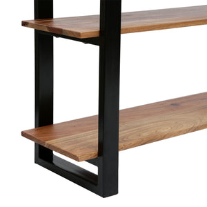 English Elm Christopher Knight Home® - MEDIA Console Table Natural Acacia & Iron Frame, Handcrafted Modern Industrial Etagere for TV Storage 69053.00