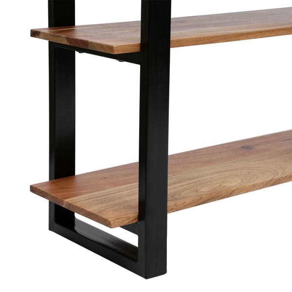 English Elm Christopher Knight Home® - MEDIA Console Table Natural Acacia & Iron Frame, Handcrafted Modern Industrial Etagere for TV Storage 69053.00