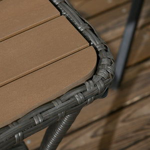 English Elm Outsunny Hand-Woven Rattan Coffee Table With Storage Shelf – Stylish, Weather-Resistant Outdoor Table W2225P174031-GIGA