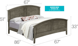 English Elm Stylish Modern King Bed with Durable Particle Board Frame, Neutral Finish, Casual Versatile Design Gray 5 L x 86 W x 8 H B078S00413