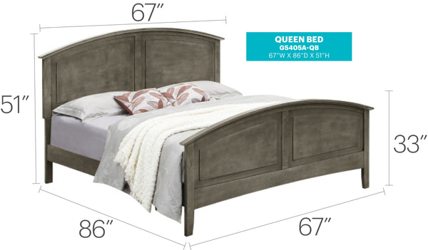 English Elm Stylish Modern King Bed with Durable Particle Board Frame, Neutral Finish, Casual Versatile Design Gray 5 L x 86 W x 8 H B078S00413