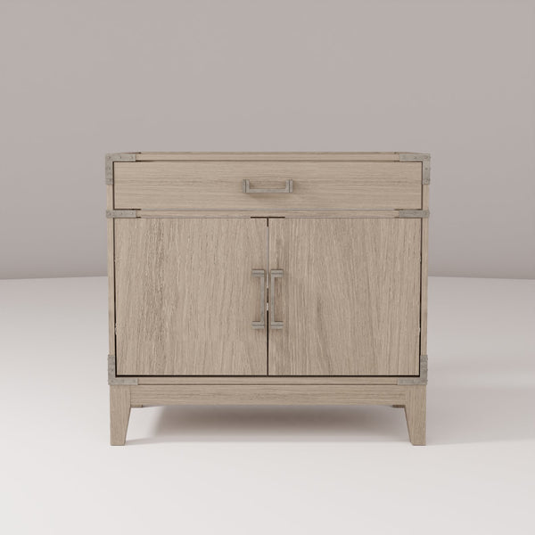 English Elm Grey Oak Single Bath Vanity - Elegant 36” W X 22” D Design With Soft-Close Door & Ample Storage B2731P259787