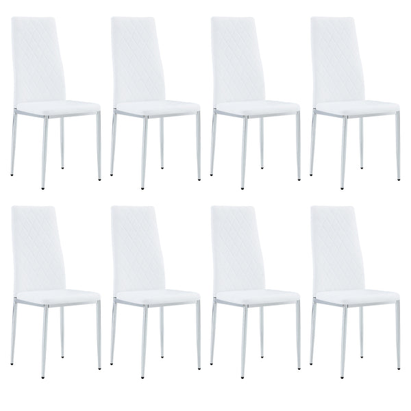 English Elm Office Mid-back Faux Leather Chair Set of 8 for Conference and Reception Areas W2920P303604