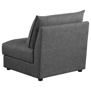 English Elm Wakefield Slipper Accent Chair Armless Foam Seat with Lumbar Pillow Modern Decor B062P451728