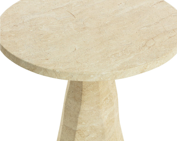 Sunpan KLIFF Bistro Table - Stylish Travertine-Look Concrete for Indoor & Outdoor Dining Spaces, 30" High 112371