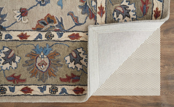 Feizy Rugs Rylan Hand-tufted Wool Rug - Elegant Floral Design With Cool Hues For A Transitional Home Aesthetic Ivory,Taupe,Blue Wool Ryl8642fmlt000h00