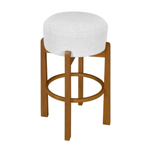 English Elm Christopher Knight Home® - Vera Elegant Wooden Barstools Set Of 2 - Ivory Upholstery, Walnut Finish For Modern Interiors N775P333869W