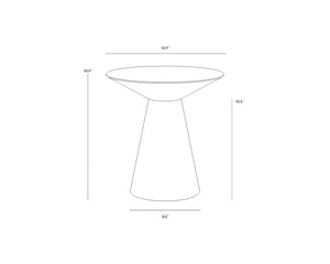 Sunpan Carmel End Table - Stunning Tapered Design for Contemporary Living Spaces, Perfect for Home or Office Yellow Gold