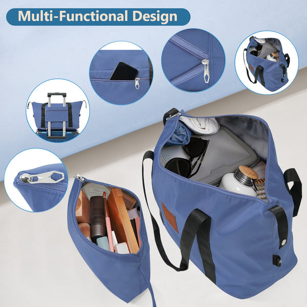English Elm Hardshell Six Piece Luggage Set Expandable Abs Suitcases with Spinner Wheels Tsa Lock Blue N730P296628C