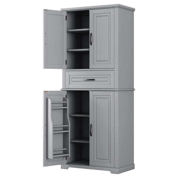 English Elm Christopher Knight Home® - Bathroom Storage Cabinet with Doors Drawer and Adjustable Shelves — MDF Build, Anti-Tip Safety, Modern Appeal Grey N759P241667E