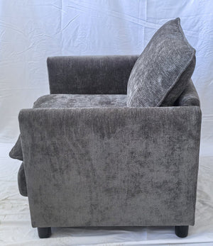English Elm Lazy bean sofa chair with high-density memory foam, soft fabric armrests for living room comfort Antique Dark Grey W1893P396301