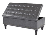 OSP Home Furnishings Caldwell storage ottoman Grey