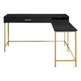 OSP Home Furnishings Modern Life Desk in Black Black