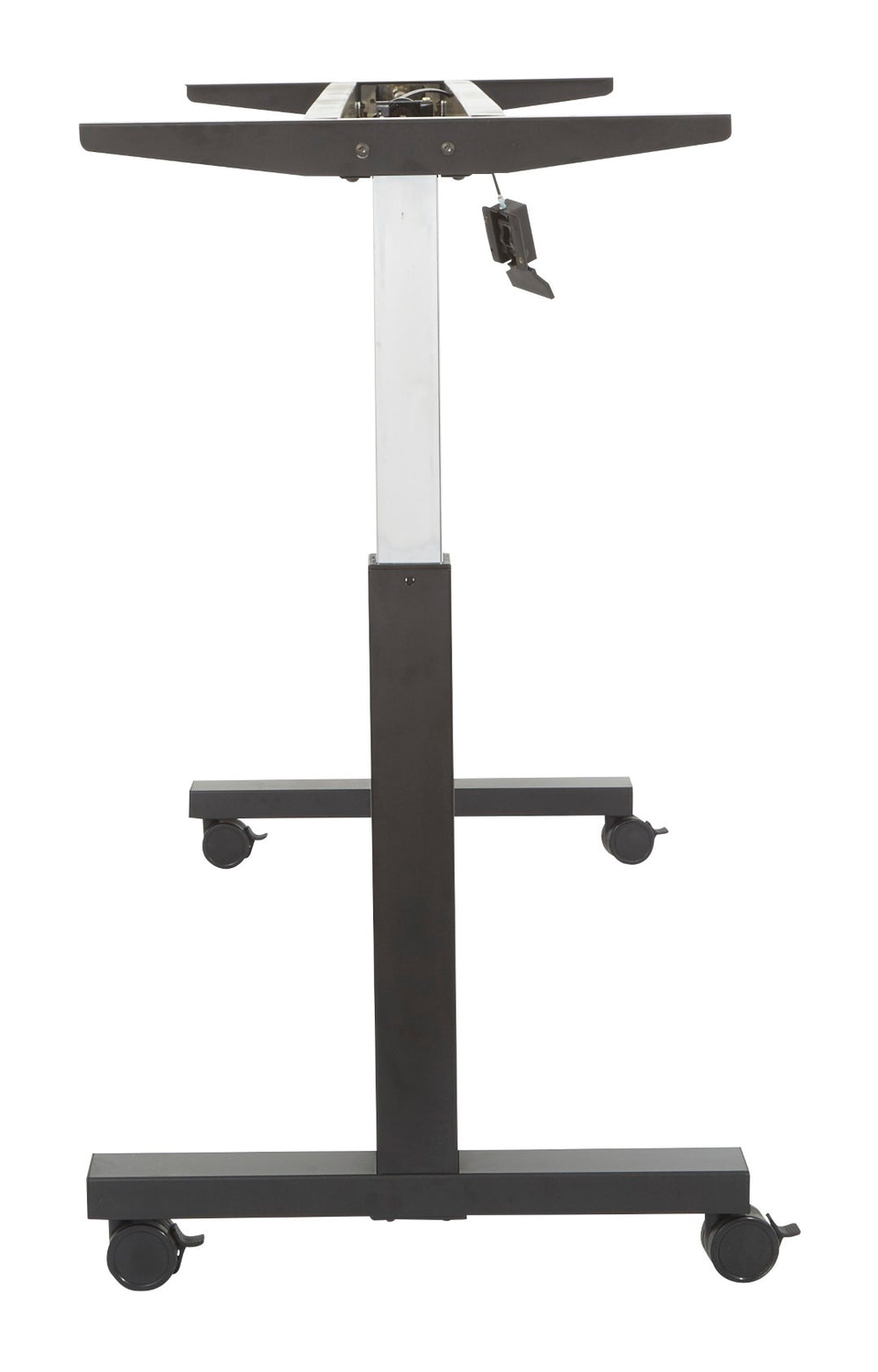 OSP Home Furnishings 6' Steel Height Adjustable Table Frame with Pneumatic Lift and Locking Casters for Office HB6026-3