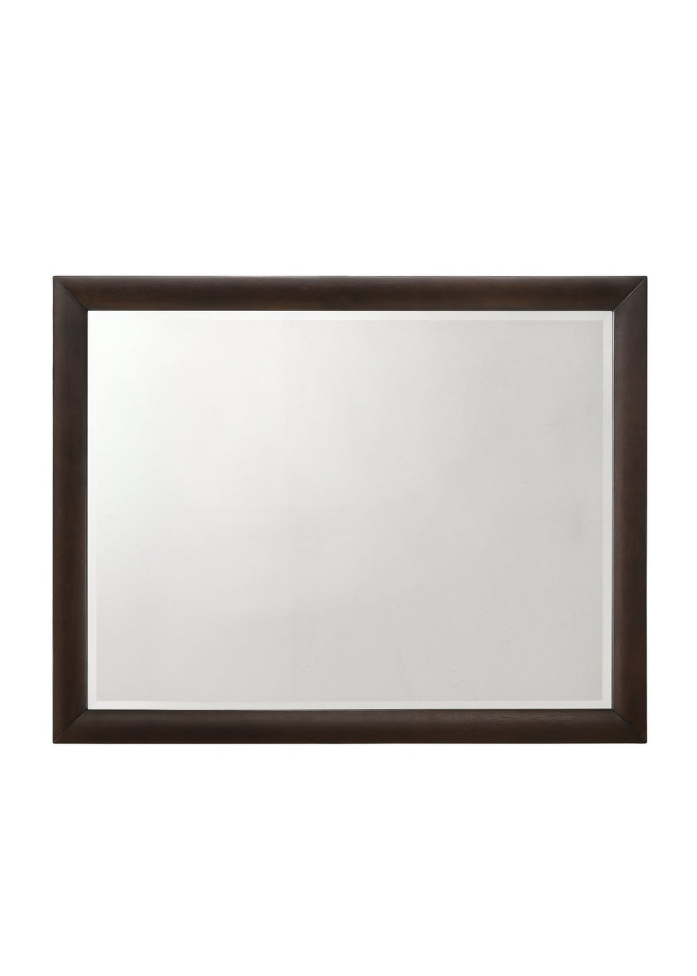 English Elm Tablita Dark Merlot Finish Dresser Mirror - 41x31" Beveled Rectangular Wall Mirror, Burgundy Elegance B2726P244348