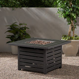 Christopher Knight Home® Noble House Square Iron Fire Pit - 50 000Btu