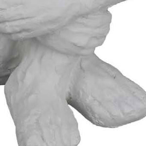 English Elm Roy Seated Figure White Resin Sculpture Contemplative Abstract Art for Modern Interiors B056P417004
