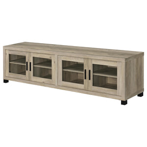 English Elm Arnaud Matte Black 3 Piece Entertainment Center with Media Towers for Living Room B062S01766