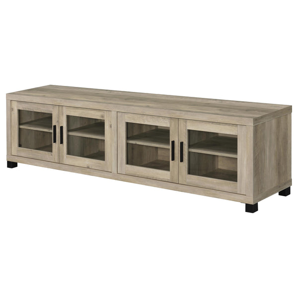 English Elm Arnaud Matte Black 3 Piece Entertainment Center with Media Towers for Living Room B062S01766