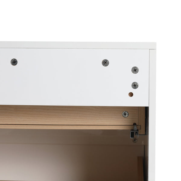 English Elm 24" Bathroom Wall Cabinet - Modern Floating Design With Soft-Close Drawers For Space-Saving Storage W999P312101