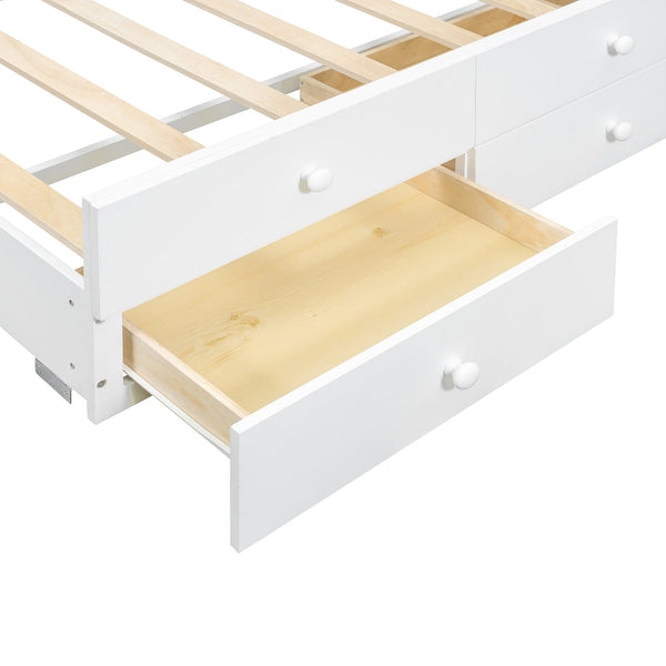 English Elm Full Size Daybed with Trundle Twin Pullout and Three Storage Drawers for Guest Rooms LP100341AAK