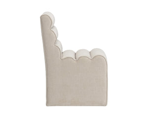 Sunpan STUART Dining Chair - Elegant Danny Cream Upholstery with Tufted Back for Modern Dining Spaces 112672