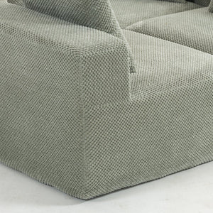 English Elm Modular Low Profile Sectional Sofa Plush Chenille Upholstery for Cozy Living Rooms W3326S00033