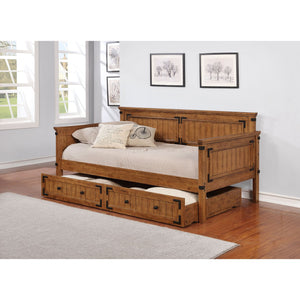 English Elm Kelvin Mission Style Twin Daybed with Trundle Rubberwood Frame Guest Room Sleeper B062S01798