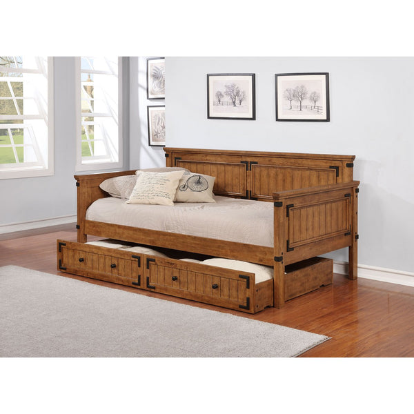 English Elm Kelvin Mission Style Twin Daybed with Trundle Rubberwood Frame Guest Room Sleeper B062S01798