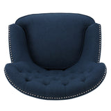 Christopher Knight Home® - Noble House - Tafton Dark Blue Fabric Club Chair