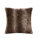 Madison Park Zuri Glam/Luxury Faux Fur Square Pillow MP30-1913 Tan