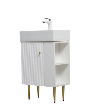 English Elm Wave-patterned Replacement Vanity Door Panel White Finish Bathroom Cabinet Refresh W1920P379094