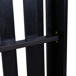 English Elm TOPMAX Twin Size Porch Swing Bed Crafted from Durable Acacia Wood with 400lb Capacity and Hemp Ropes Black N717P210135B