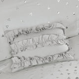 Intelligent Design Zoey Glam/Luxury Metallic Triangle Print Comforter Set ID10-1704 Grey/Silver