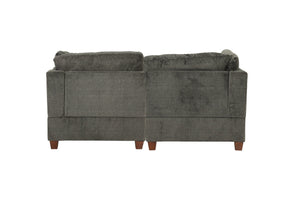 English Elm Modular 2-Piece Soft Gray Chenille Set - Versatile Seating For Stylish Living Room Configurations B089S00002