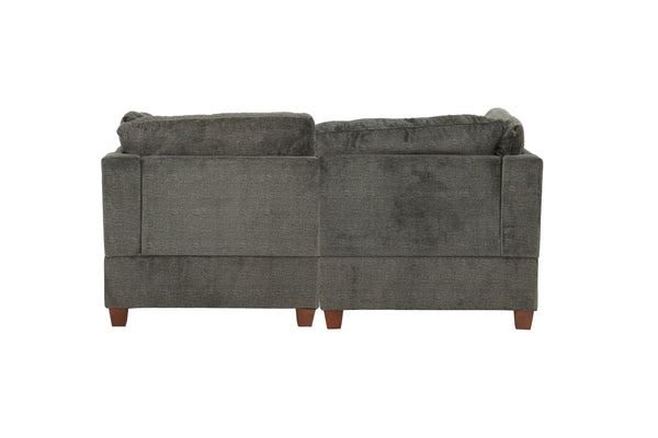 English Elm Modular 2-Piece Soft Gray Chenille Set - Versatile Seating For Stylish Living Room Configurations B089S00002