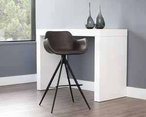 Sunpan OWEN Swivel Barstool in Town Grey - Industrial-Modern Comfort for Kitchen, Bar & Dining Spaces 103246