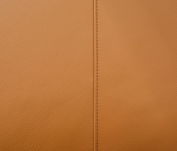 English Elm 94.5 Inch L-Shaped Genuine Leather Sofa With Left Chaise Lounge - Modern Tan Sectional Comfort W791S00022