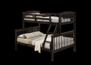 English Elm Transition Twin Full Bunk Bed With Stylish Slat Design, Angled Ladder, And Full Safety Features B2741S00270-GIGA