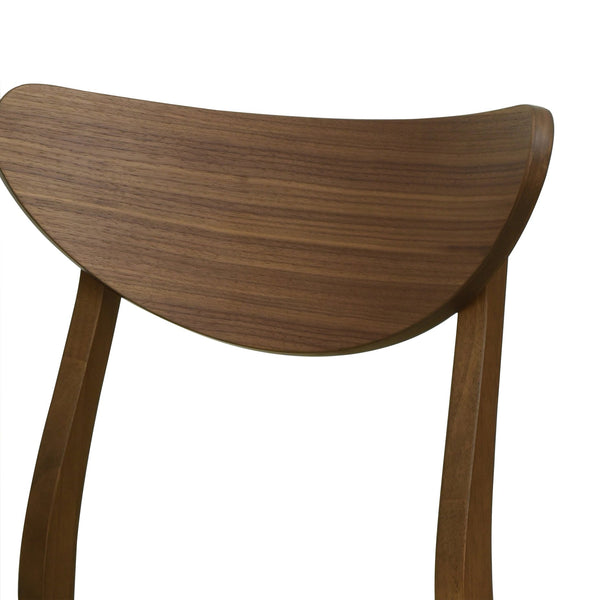 English Elm Christopher Knight Home® - DINING Chair Set of 2 Mid-Century Rubberwood Frame with PU Upholstery, Sleek Lightweight Design Brown N771P298839W