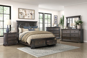 English Elm Elegant Six Drawer Oak Veneer Dresser with Corbel Pilasters for Classic Bedrooms B011P224820